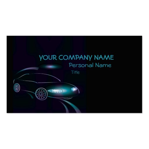 Abstract Cars Business  Business Card (front side)