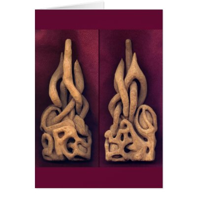 "Abstract" - carving in wood Card by mome_rath