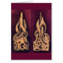 "Abstract" - carving in wood cards