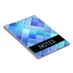 Abstract Ceramic Wall Tiles: Shade of True Blue Spiral Note Books