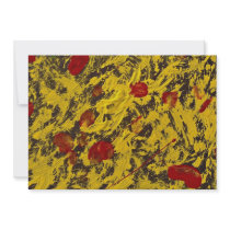 Abstract Chicken roadkill Personalized Invitations
