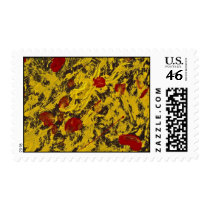 Abstract Chicken roadkill Postage Stamp