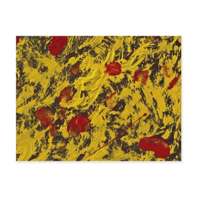 Abstract Chicken roadkill Postcard by inspirelove