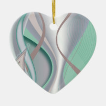 Abstract Chocolate Mint Tornado Ornament