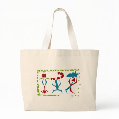 Abstract Christmas Art Bags by naturetees