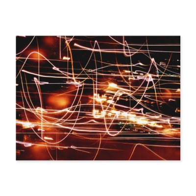 Abstract Christmas Tree Lights Postcards by deegolden