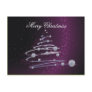 Abstract Christmas Tree On Purple Postcard