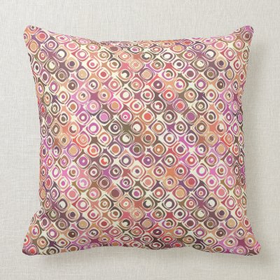 Abstract Circles American  MoJo Throw Pillow by IeditPics