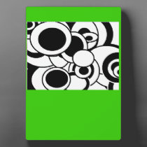Abstract Circles Art Plaque (Green) plaques