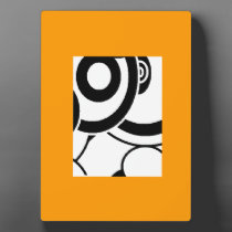 Abstract Circles Art Plaque (Orange) plaques