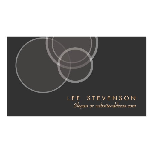 Abstract Circles Modern Profile Business Card (front side)