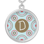 Abstract Circles Monogram Necklace