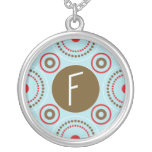 Abstract Circles Monogram Necklace