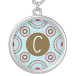 Abstract Circles Monogram Necklace