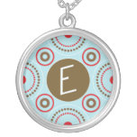 Abstract Circles Monogram Necklace