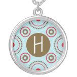 Abstract Circles Monogram Necklace
