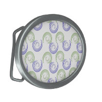 Abstract Circles Oval Belt Buckles