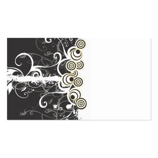 Abstract circles Profile Card Business Card Template (back side)