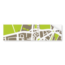 Abstract city map for globetrotter bumper sticker