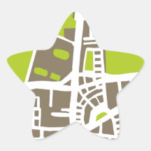Abstract city map for globetrotter star stickers