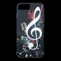 Abstract Cleft Note and Microphone iPhone 7 Plus Case