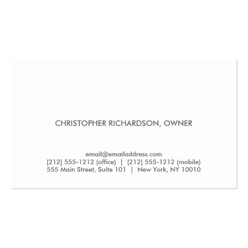 ABSTRACT CLOUD LOGO Business Card (back side)