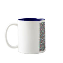 Abstract Collage of Colors 4 Mugs