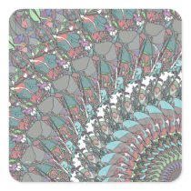 Abstract Collage of Colors 4 Stickers