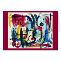 Abstract Color Whimsy Card by donnabellas Abstract Color Whimsy Card