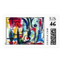 Abstract Color Whimsy postage