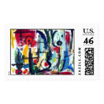 Abstract Color Whimsy Stamp