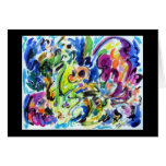 Abstract Color Whirl  Greeting Card