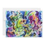 Abstract "Color Whirl" Invitation