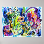 Abstract Color Whirl  Print