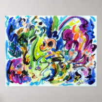 Abstract Color Whirl  Print