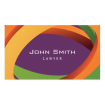 Abstract Colored Curves Lawyer Business Card