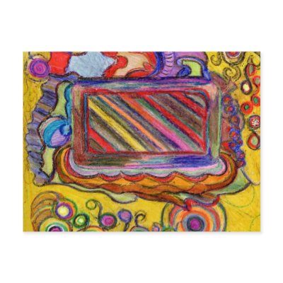 Abstract Colorful Artwork Post Card by Artist_Lenora