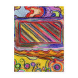 Abstract Colorful Artwork Post Cards