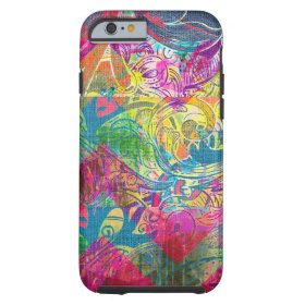Abstract Colorful Floral Swirls iPhone 6 Case