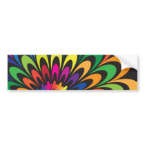 Abstract Colorful Flower. Bumper Sticker