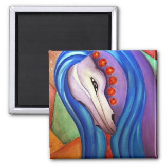 Abstract Colorful Horse Fridge Magnets