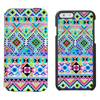 Abstract Colorful Native Aztec Tribal Pattern Incipio Watson™ iPhone 6 Wallet Case
