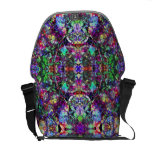 Abstract Colorful Stained Glass Messenger Bag