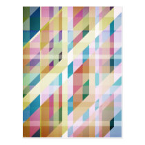 Abstract Colorful Stripes postcards