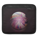 Abstract, colorful swirl and stripe shiny marble sleeves for iPads
