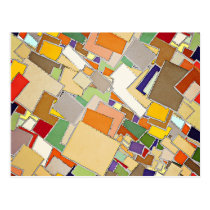 Abstract Colors Composition postcards