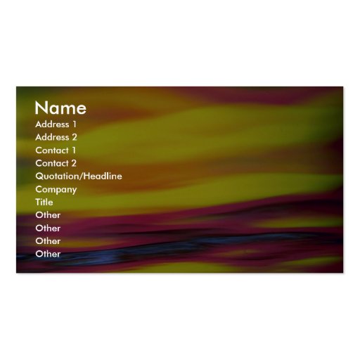 Abstract colors texture business card template (front side)