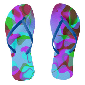 Abstract Colorsplash Flip Flops