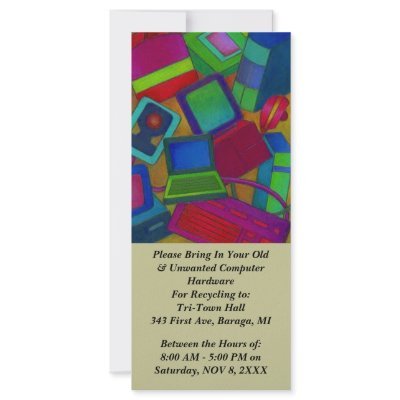 ABSTRACT COMPUTER COMPONENTS PARTS PROMO Rack Card by layooper