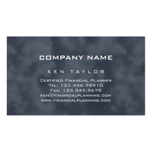 Abstract Computer Financial Business Card Gray (back side)